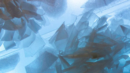 Blue abstract and geometric shapes