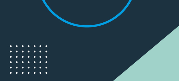 A navy banner cover with multi-coloured shapes.