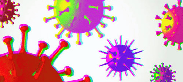 Multicoloured viruses.