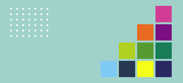 Multi-coloured steps going upwards