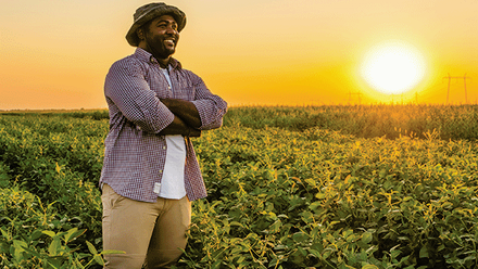 Man standing in a field